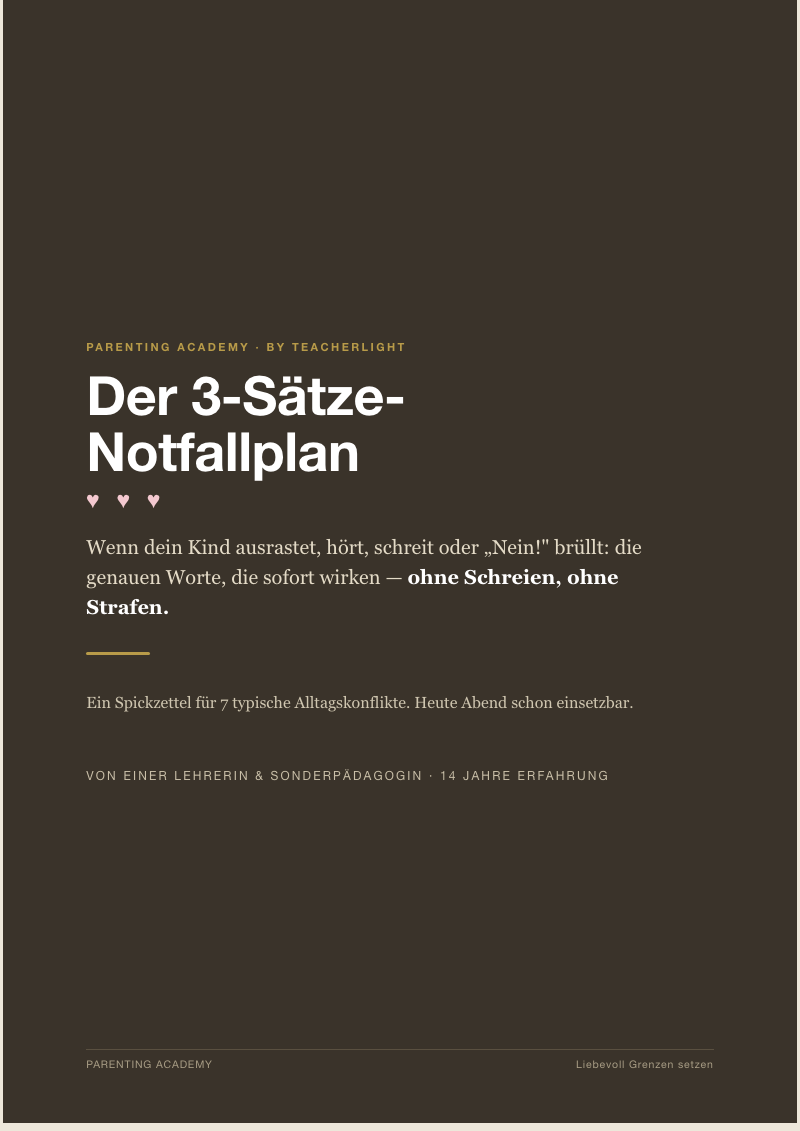 Vorschau: Der 3-Sätze-Notfallplan PDF